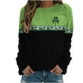 thumbnail image 4 of Guluxicc St. Patricks Day Sweatshirts for Women Casual Crewneck Long Sleeve Pullover Tops St Patty's Day Graphic Shirts, S, 4 of 5