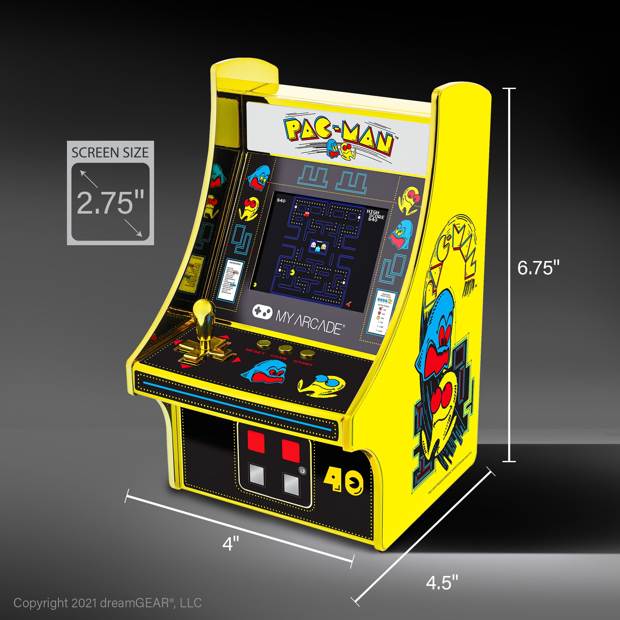 My Arcade DGUNL-3290 Pac-Man 40th Anniversary Micro Player Retro