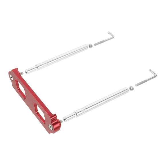 Homoyoyo Car Battery Hold Down Bracket Red Aluminum Alloy Durable Safety Easy Install