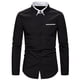 thumbnail image 1 of pstuiky Camisas casuales de manga larga para hombre, Camisa formal con estampado de color para hombre y blusa de manga larga con cuello vuelto Tops de talla grande para hombre l, 1 of 3