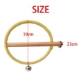 thumbnail image 5 of Playground Wood Perch Stand Parakeet Macaw Chicken Chewing Standing Climbing Training Hammock Toy - Yellow, 5 of 5