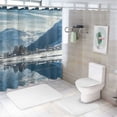 thumbnail image 7 of Fenyluxe Mountain Village Snow Pretty Shower Curtain Bathroom Decor Polyester Fiber Chic Modern Style Washable Shower Curtain with Hooks 69x72, 7 of 7