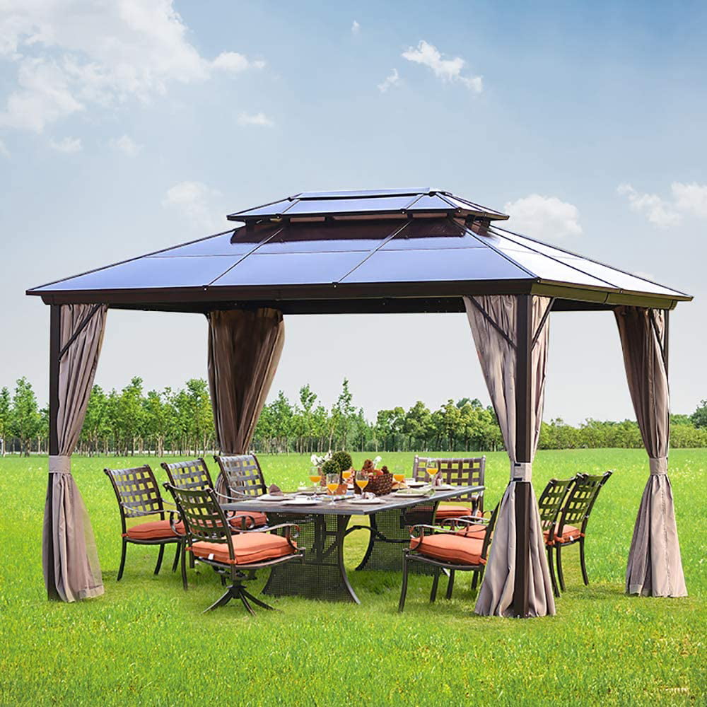 Erommy 10x13ft Outdoor Double Roof Hardtop Gazebo Canopy Curtains ... - Baacb3a0 3c5f 4aD2 84e6 04ab78bfe10D.9409a1Df650fc3518a93b7187D728f2a