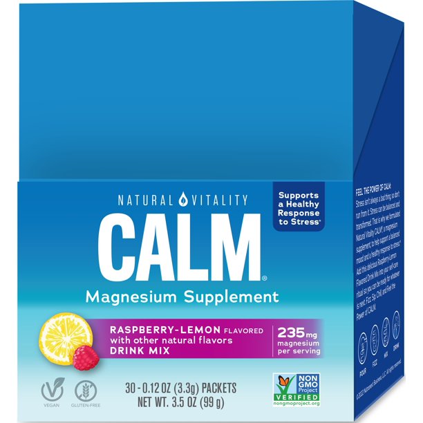 Natural Vitality CALM Magnesium Supplement Drink Mix, Stress Supplement