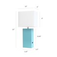 thumbnail image 3 of Elegant Designs Modern Leather Table Lamp with USB and White Fabric Shade, 3 of 7