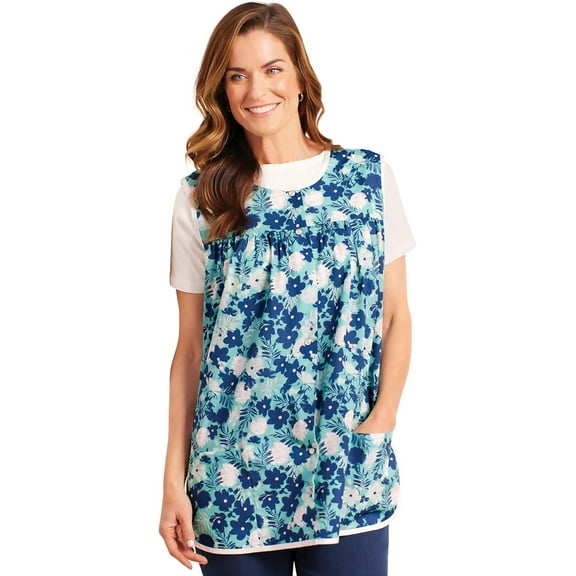 Snap Front Cobbler Aprons Vest with Two Patch Pockets