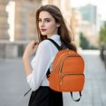 thumbnail image 6 of JIALIOU Mini Backpack Purse for Women Quilted Casual Daypack Small Travel Shoulder Bag, Basecamp Orange, 6 of 7