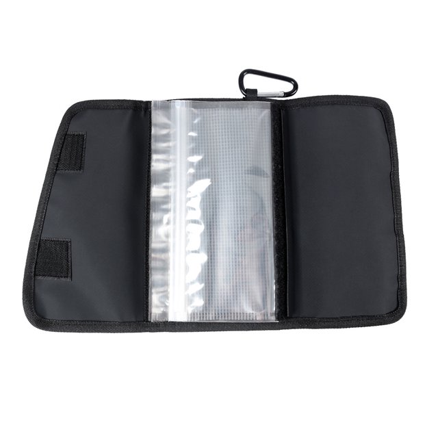 Carpeta de cebo de aparejos de pesca con mosquetón Cartera de almacenamiento de señuelos de pesca suave