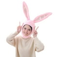 thumbnail image 3 of Clearance! Fdelink Plush Fun Bunny Ear S Hood Women Hats Warm Soft And, the Towel (Pink), 3 of 3