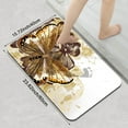 thumbnail image 3 of 1pc Brown Butterfly with Flowers Bathroom Rug Bathroom Decor and Accessories- Durable,Anti Slip,And Quick Drying,Suitable For Indoor/outdoor Use - Perfect For Bathrooms,Bedrooms,Kitchens, 3 of 9