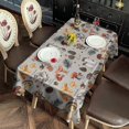 thumbnail image 2 of Brown Mushroom Pinecone Grey Pattern Rectangle Tablecloth 60"x102",Waterproof Polyester Rectangle Table Cloth, Wipeable Spillproof Polyester Tablecloth for Dining, Camping, Indoor and Outdoor, 2 of 6