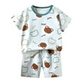 thumbnail image 1 of Ensemble pour Petit Garçon Ensemble Dessin Animé T-Shirt à Manches Courtes Ensembles Courts Col Ras du Cou Garçons d'Été Ensemble pour Bébé Garçon 5-6 Ans Tenue Garçon, 1 of 4