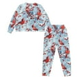 thumbnail image 3 of Tutolipy Northern Cardinal Printed Women's Pajama Sets Comfy Sleepwear Crewneck Pjs Set Long Sleeve Shirt and Pajama Pants Lounge Sets, S, 3 of 7