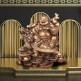 thumbnail image 6 of Resin Buddha Statue Buddha Figurines Traditional Miniature Antique Chinese Style Decors Buddhist for Tablep Home Yoga Office Ornament Bronze, 6 of 8