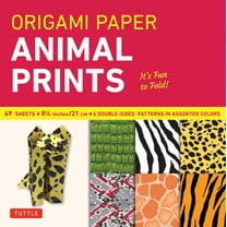 Origami Paper - Animal Prints - 8 1/4 - 49 Sheets: Tuttle Origami Paper: Large Origami Sheets Printed with 6 Different P, (Loose Leaf)