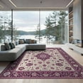 thumbnail image 2 of ODIKA 8'x10' Washable Area Rug Durable, Non-Slip Plum Purple Boho Scroll Border Fuzzy Abstract Swirl Ombre for Living Room, Under Sectional, Family, 2 of 7