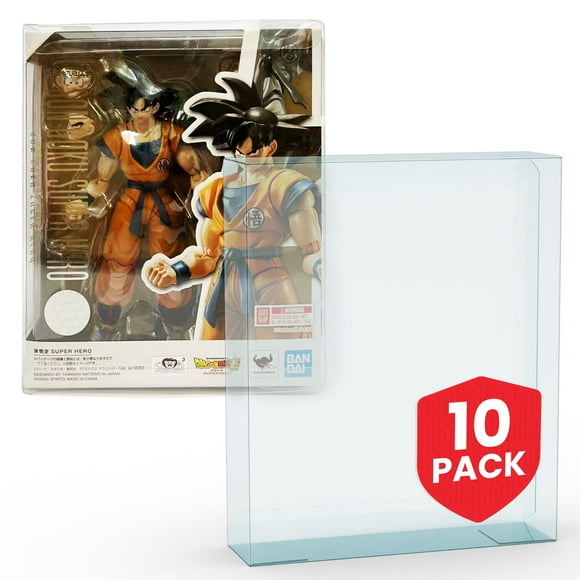 EVORETRO Ensemble de 10 Figurines SH Son Goku Super Héros Protecteur pour Animal – 0,40 mm Transparent, Résistant aux Impacts, Vitrine Durable, Ajustement Personnalisé pour Collectionneurs