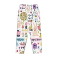 thumbnail image 5 of Sigee Spring Flowers Birds Print Women's Soft Pajama Pants - Breathable and Comfortable Lounge Sleep Bottoms with Elastic Waistband and Pockets-Small, 5 of 9