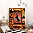 thumbnail image 3 of Horse Blanket Animal Print Throw Blanket Comfort Warmth Soft Cozy Blanket Fleece Blanket Couch Blanket Bed Throw TV Blanket Horse Lover (Throw - 50" x 60"), 3 of 6