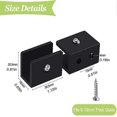 thumbnail image 2 of 10 Pieces Adjustable Glass Shelf Bracket Clamp Glass Railing Clamp Bracket, For 8-10mm Thick Glass Zszjbv53, 2 of 5