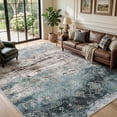 thumbnail image 3 of VUNATE 8'x10' Area Rugs for Living Room Machine Washable Rugs Abstract Vintage Distressed Indoor Rug Carpet Soft Lightweight Large Area Rug for Bedroom Dining Room Kitchen Foldable Nonslip Rug Teal, 3 of 8
