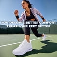 thumbnail image 4 of AOV Women's Athletic Running Sneaker Shoes for Sports, Gym, Jogging, Tennis and Fitness White US 8.5, 4 of 8