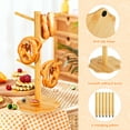 thumbnail image 3 of 2Pcs Wooden Pretzel Holder Stand Mug Holder Tree Shape Pretzel Display Holder Desktop Sausage Stand with Hex Wrench for Sausage Decoration, 3 of 11
