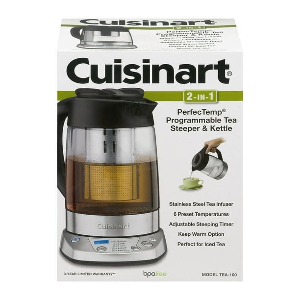 Cuisinart 2in1 Perfec Temp Programmable Tea Steeper & Kettle, 1.0 CT