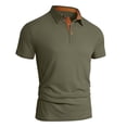 thumbnail image 4 of Men's Summer Ice Silk Mesh Short Sleeve Polo Shirt Breathable Knit Collar Casual,Army Green,S, 4 of 4