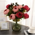 thumbnail image 3 of Fake Peony Flower with 13 Heads Artificial Plant for Wedding Home Accessories Room Decor Color:Spring Milky White, 3 of 6