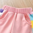 thumbnail image 6 of Futezty Girls 2 Piece Outfit Long Sleeve Sweatshirt and Jogger Pants Rainbow Stripe Tracksuit Fall Winter Clothe Set 2T-7T, 6 of 7