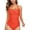 Orange, variant on Aayomet Bathing Suit for Women Women 1 Piece Swimwear+1 Piece Cover UP Two Piece Vintage Print Swimsuit Monokini Bikini 2 Piece,Khaki XL