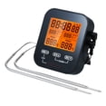 thumbnail image 2 of Graflsoa Dual Probe Digital Food Thermometer with Timer for BBQ, Oven, and Kitchen Use - Wireless, Celsius/Fahrenheit Switchable, Hanging Hole & Stand (Model 6610, Black), 2 of 7