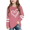 thumbnail image 2 of Ltctricy Girls' Valentine's Day Shirts Casual Crew Neck Long Sleeve Cute Heart Printed Tunic T-Shirts Graphic Tee Tops, 2 of 5