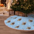 thumbnail image 4 of Salouo Brown French Bulldog Christmas Tree Skirt 30" Farmhouse Christmas Decorations Snowman Xmas Tree Skirt Tree Mat for Holiday Party Decor, 4 of 8