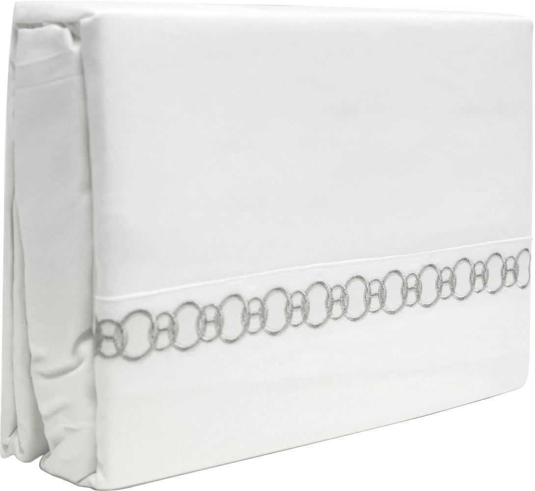 Johnson Home 300 Thread Count Egyptian Cotton Sheet Sets with Embroidery Details