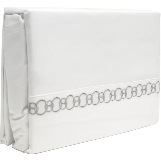 Johnson Home 300 Thread Count Egyptian Cotton Sheet Sets with Embroidery Details