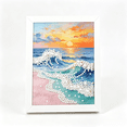 thumbnail image 2 of Mini Ocean Pearl Diamond Painting Kit 4.8x6.7 Inch - DIY Small Marine Art Set Shell Fish Wave, Shimmering Rhinestone Desk Decor, Creative Handmade Craft Gift, Cute Coastal Ornament, 2 of 5