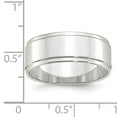 thumbnail image 4 of Primal Gold 10 Karat White Gold 8mm Flat with Step Edge Band Size 11.5, 4 of 6