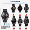 thumbnail image 2 of [2+2Pack] Compatible for Samsung Galaxy Watch 3 45mm Screen Protector and Case, 2 Pack Tempered Glass Protective Film and 2 Pack TPU Watch Cover Accessories Set for Galaxy Watch3 45, Titanium, 41mm, 2 of 7