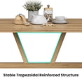 thumbnail image 4 of Mesa de comedor para 4-6 personas, mesa de cocina de madera rectangular, mesa de comedor moderna con marco de metal resistente para el comedor, cocina, 47,2 pulgadas, 4 of 5