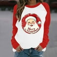 thumbnail image 2 of Économies d'Hiver! Chandail en Molleton pour Femmes HVOBTTY, Chandail Décontracté de Noël Imprimé à Manches Longues et Col Rond Raglan Rouge, TG, 2 of 3