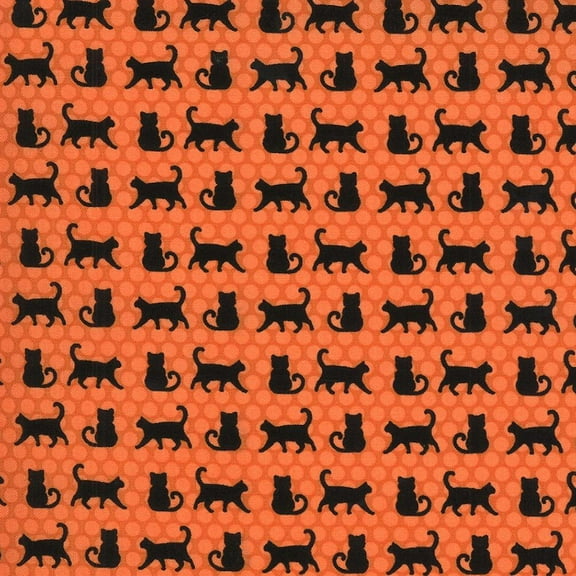 Moda Fabrics Midnight Magic 2 April Rosenthal Cat Parade Pumpkin