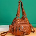 thumbnail image 2 of Bolso de mensajero de cuero suave para mujer, bandolera de hombro de marca famosa de diseñador, de lujo, a la moda, nuevo Fivean unisex, 2 of 2