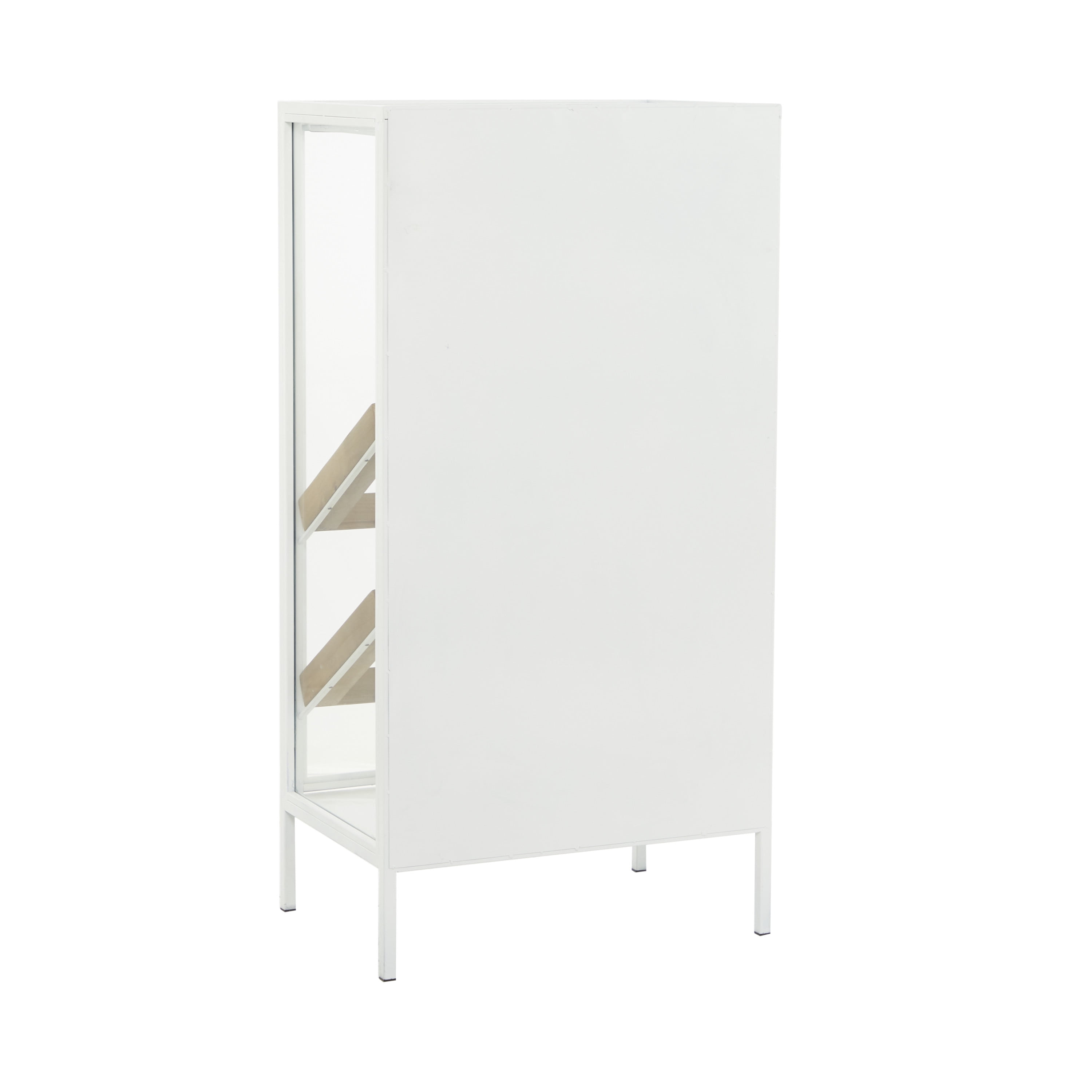 DecMode 21" x 41" White Metal Standing Wine Rack, 1-Piece