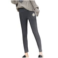 thumbnail image 1 of Leggings de cintura alta Gibobby de lana terciopelo grueso para mujer gris M, 1 of 5