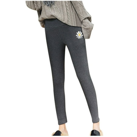 

Miarhb pajamas for women sale Women Pants Women Daisy Warm Winter Tight Thick Velvet Wool Cashmere Pants Trousers Leggings