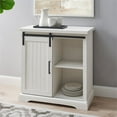 thumbnail image 4 of 32" Sliding Grooved Door Accent Console in Brushed White, 4 of 5