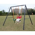 thumbnail image 4 of Two Station Swing Set for Children 2 Seat Porch Swing Outdoor Indoor, 4 of 6
