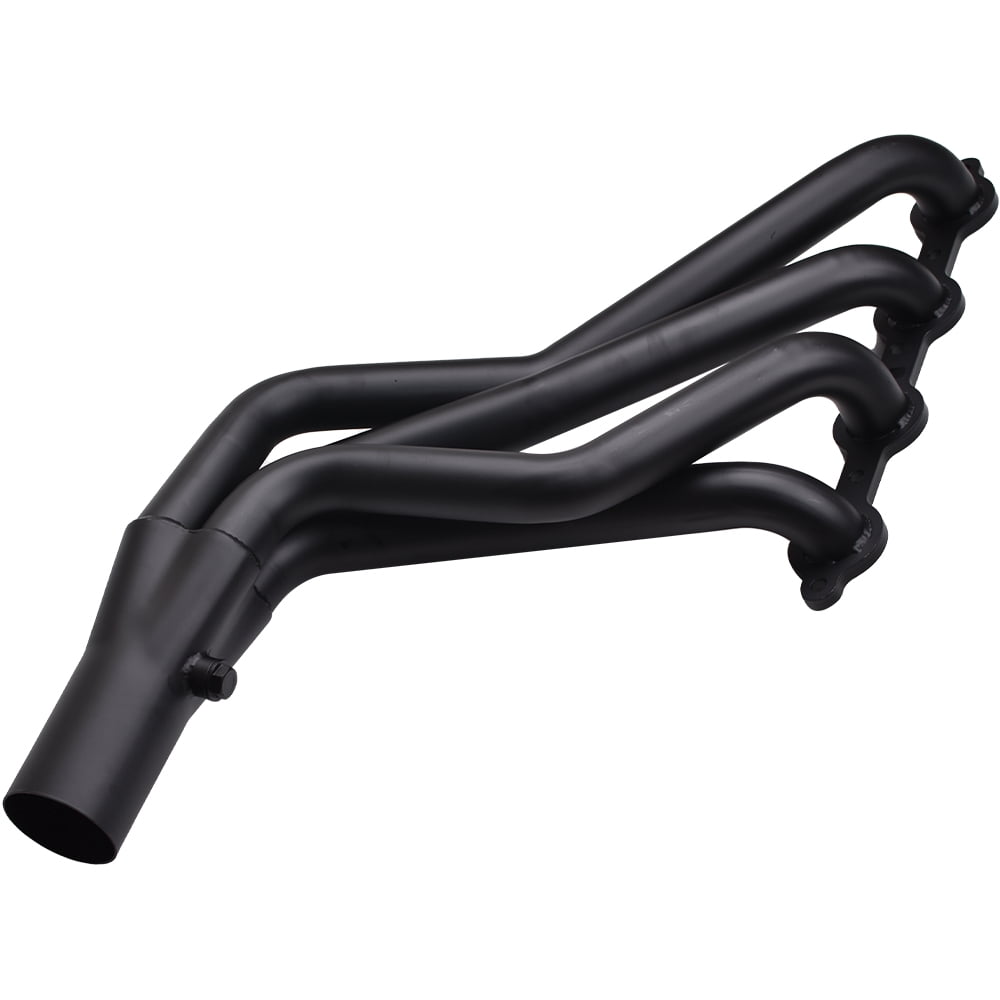 Panlongic Stainless Steel Long Tube Exhaust Manifold Headers Black For Chevy GMC Silverado/Sierra 4.8L/5.3L/6L 1999-2006